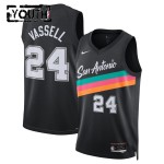 Maillot NBA San Antonio Spurs Devin Vassell Nike 2025-26 City Edition Noir Swingman - Enfant
